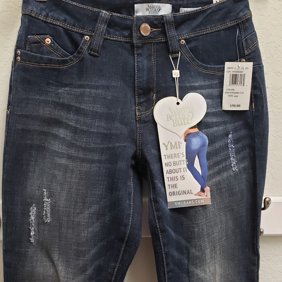 NWT Wanna Betta Butt Distressed Skinny Jeans Sz 5 - Picture 11 of 12